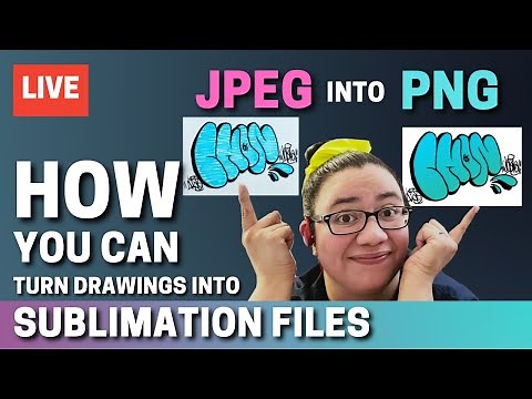 How To Convert JPEG Drawing into PNG File for Sublimation | Live Demo Using GIMP Free Software