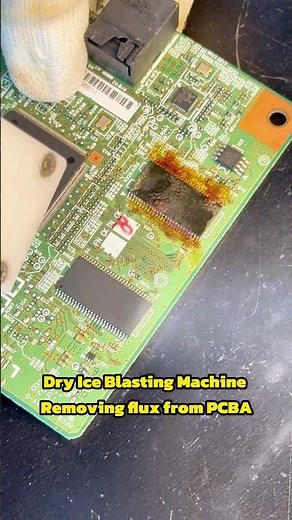 Dry Ice Blasting, the efficient way to remove flux on PCBA #dryiceblasting #pcbassembly #smt #pcb