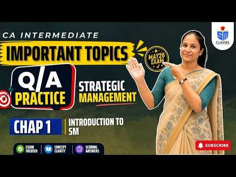 Score 40+ in CA Inter SM! 🚀 Chapter 1 Imp Topics Solved Questions | May 2026 Exam
