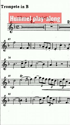 Hummel, trumpet concerto (Accompaniment, Play-along, backing track)