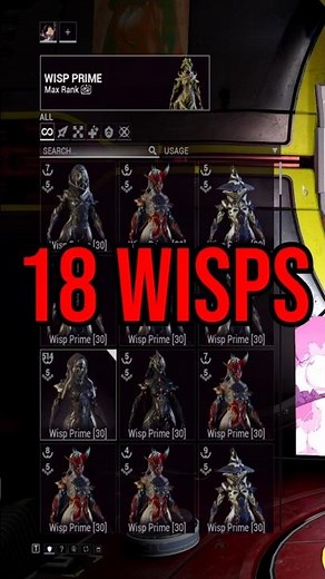 Why Do I have SO MANY Wisps? #warframe #wisp #obsession #build