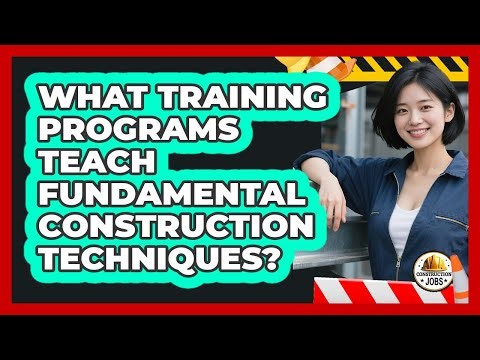 What Training Programs Teach Fundamental Construction Techniques?