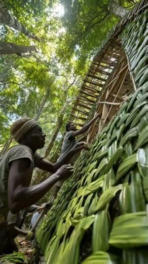 What if you built a house made by leaves this is what happened #shorts