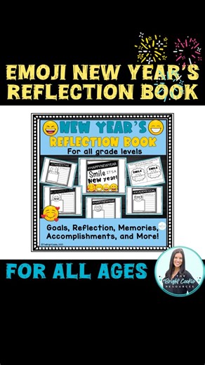 K Eason on Instagram: "This New Year’s emoji reflection and resolution book is a must for all elementary classrooms! From writing prompts to drawings to setting goals, this resource is perfect for the new year! #thebrightcookie #socialemotionallearning #newyears #elementary #newyearsresolution #teachersofinstagram"