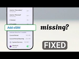 Fix: eSIM Option Missing on iPhone After iOS 26 Update! [How to Add eSIM]