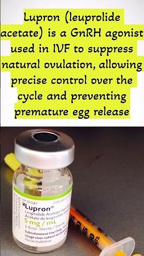 LUPRON injection uses in IVF 🩼 #ivf #fertility #treatment #viralshorts #medicosstuff