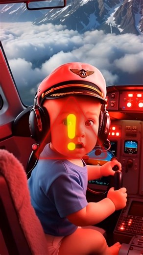 World Shocked: Baby Flying a Plane Alone 😱😱 #shorts #baby