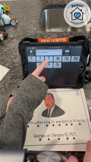 Ben reading with AAC #mlkday