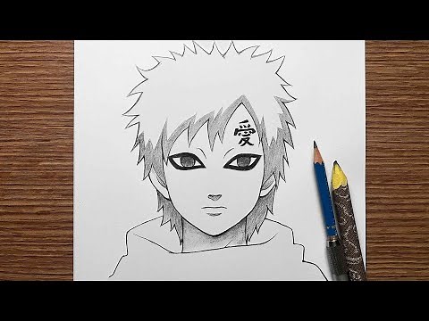 Anime drawing | how to draw Gaara from Naruto step-by-step | Easy drawing for beginners