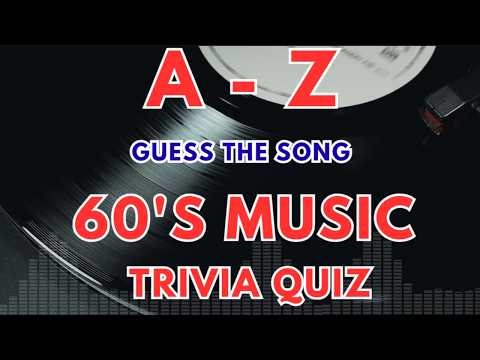 A-Z 60's Music Trivia Quiz 🎵 | Guess the Song from 3 Clues!
