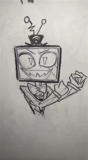 Cute vox dancing traditional art #hazbinhotel #hazbinhotelseason3 #art #famousshorts #vox