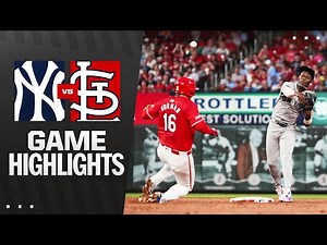 Yankees vs. Cardinals Game Highlights (8/15/25) | MLB Highlights