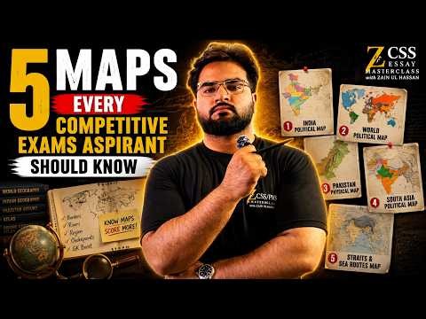 5 Maps Every Competitive Exams Aspirant Should know 🌎| CSS | PMS | UPSC | Practice with me |