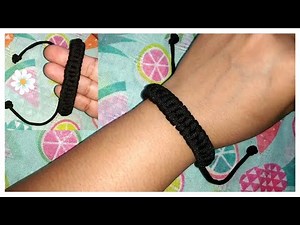 Beautiful black thread macrame hand bracelet ⚫ || new design