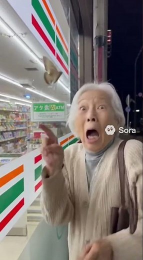 おばあちゃんがセブンイレブンの中を見てると、、、 #お婆さんの日常 #ai #おばあさん #aivideo #youtubevideos