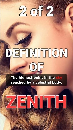 How to define "Zenith" after dark