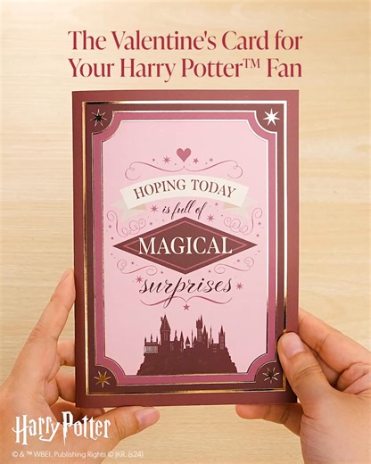 1 card with 4 surprises inside 🪄💖 Magic, right? Express your love with their favorite Harry Potter™ characters in our Valentine’s Collection. | Lovepop Cards