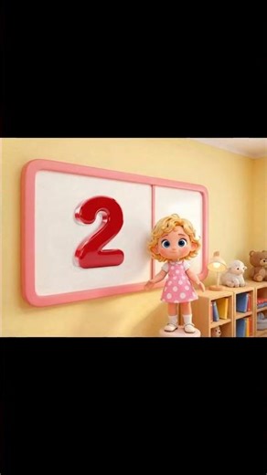 Learn Number 2 ✌️✨ #nurseryrhymes #kidsanimation #preschoollearning