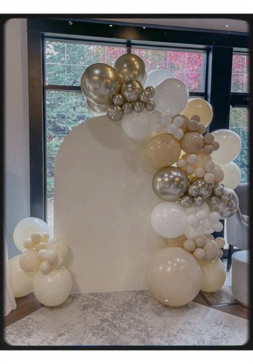 Elegant Cream & Gold Balloon Design for Your Events