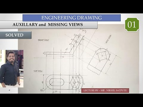 Engineering Drawing | Auxillary with Missing views Problem 01 | Learn with Nikhil
