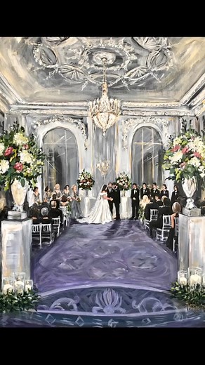 I paint weddings LIVE as they are happening! www.HeatherWolfeArt.com #liveweddingpainter #eventpainter #weddingartist #weddingpainter #engaged #bride