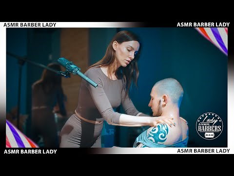 Striking ASMR Neck and Shoulder Massage by Barber Lady Adel