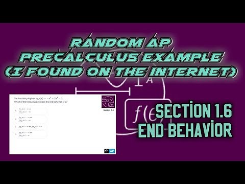 AP Precalculus Section 1.6 Example: Describe End Behavior (Limit Notation) from a Polynomial