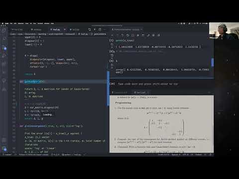 Jacobi iterative methods coded in Python