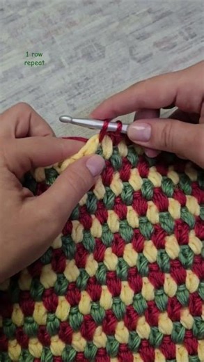 1 Row Repeat Bean Stitch Crochet Pattern | Crochet Blanket #crochettutorial #easycrochet #knitting
