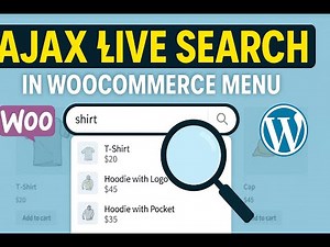 How to Add AJAX Live Product Search in WooCommerce | Add Search Bar In WordPress Menu