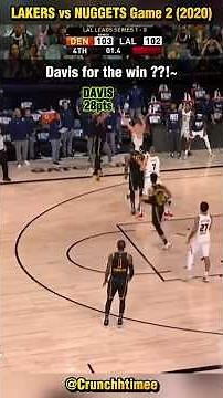 Davis yelled "KOBE" at the BUZZER! Lakers vs Nuggets Game 2 Ending 2020 NBA Bubble #nba #lakers