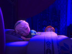 Elsa and Anna Waking Up in Frozen