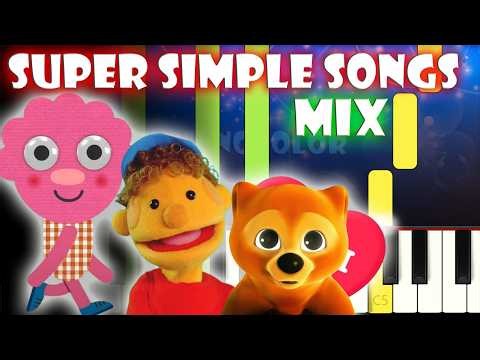 Super Simple Songs | Piano MIX x3 | Nursery Rhymes Piano Tutorial