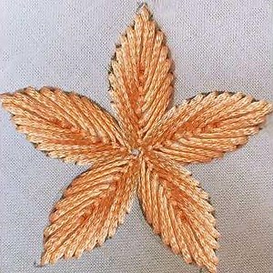 Hand Embroidery 🌸 Flower Embroidery Tutorial, Easy Flower Embroidery Design, Easy Fishbone Stitch