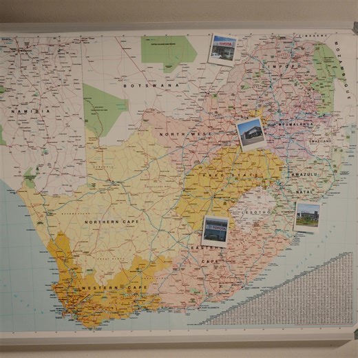 With over 200 dealers located throughout SA, you can go almost anywhere knowing that there's a certified Toyota Dealer nearby if you need any support, guidance or service. Our extensive dealer network prides itself on being here for you. Toyota Genuine – Here. For Life. ​ Find a dealer: https://sl1nk.com/v1N5n | Toyota SA