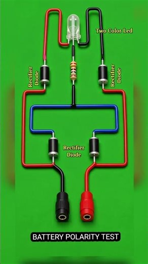 How to Make Simple LED Polarity Tester Circuit for Batteries #ElectronicsHack #DIYCircuitProject