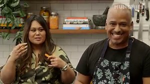 Chef Miguel Trinidad and restaurateur Nicole Ponseca, of NYC's Maharlika and Jeepney, show us how to make one of their signatures: vegetable lumpia. Recipe here: https://bit.ly/2PM08F7 | How-To