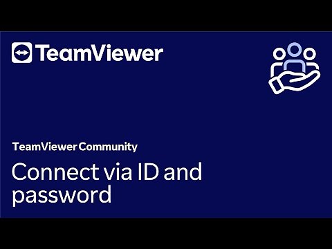 How to connect via ID and password in TeamViewer (Classic)