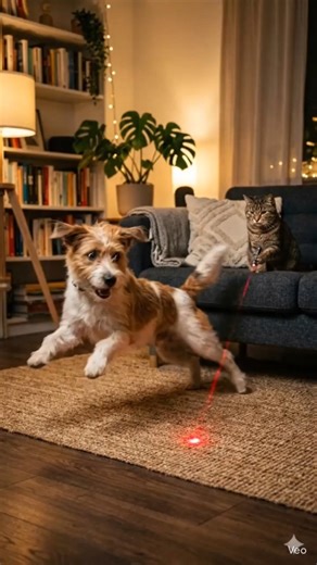 Laser Prank Gone Wrong! 😹🐶 Cat Tricks Dog & What Happens Next is Hilarious! #viral #youtubeshorts