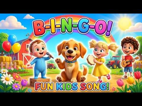 BINGO Song for Kids 🐶 | Nursery Rhymes & Kids Songs | Sing Along Learning Video