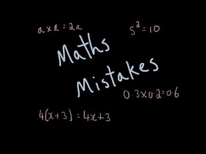 Maths Mistakes - Substitution into Expressions