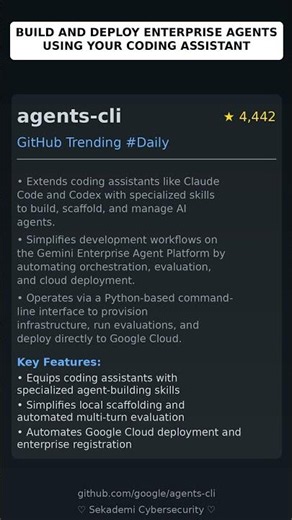 GitHub Trending Repositories: google/agents-cli 🇬🇧