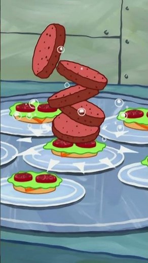 SpongeBob's Cooking ASMR 😌🍔 #shorts