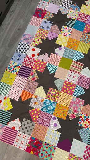 1.1K views · 40 reactions | A new finish! From the book: Stashtastic 2 by Doug Leko. Pattern name is Sparkle. Used our Jen Kingwell fabric stash and Thatched! #scrapquilt #DougLeko #modafabrics | Beehive Quilt Shop | Facebook