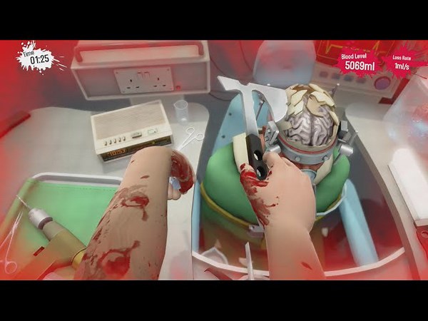 Surgeon Simulator PS4 - Tomahawk to the skull!