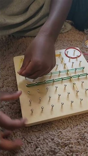 Geoboard Set- Great for Play and Education | 2Pack Wooden Geoboard,Montessori Toy