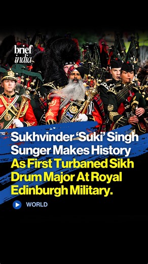 Sukhvinder Singh Sunger Makes History As First Turbaned Sikh Drum Major At Royal Edinburgh Military