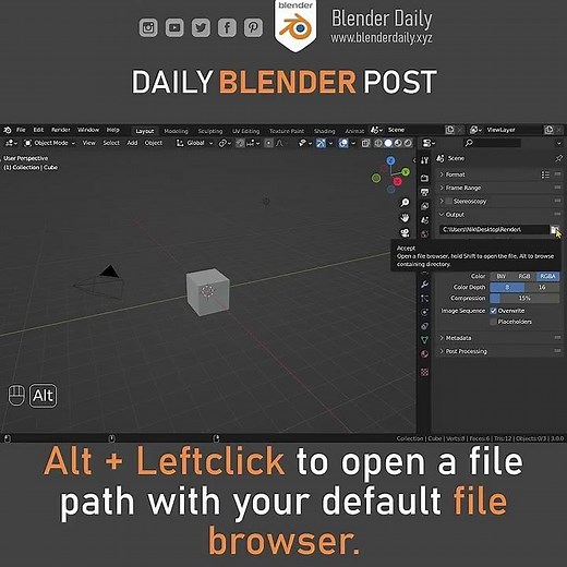 Open any File Path in the File Browser in Blender