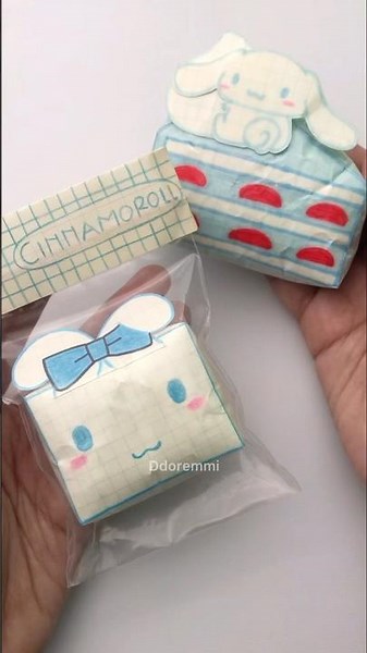Cute Cinnamoroll Squishy! How to make it with paper #kawaii #papersquishy #diy #satisfying #sanrio