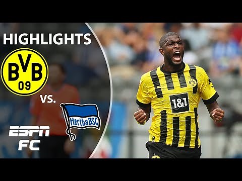 Borussia Dortmund defeats Hertha Berlin 1-0 ⚽️ | Bundesliga Highlights | ESPN FC